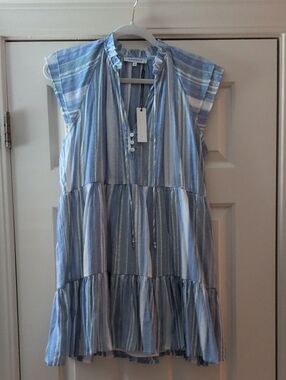 Olivaceous Mini Striped Dress
